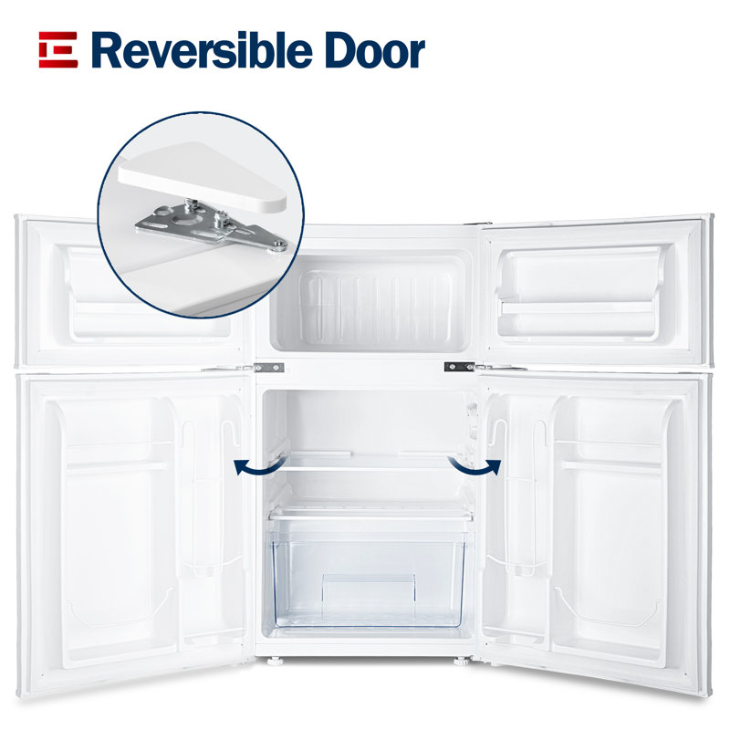 Euhomy 3.2 Cubic Feet cu. ft. Freestanding Mini Fridge with Freezer & Reviews Wayfair